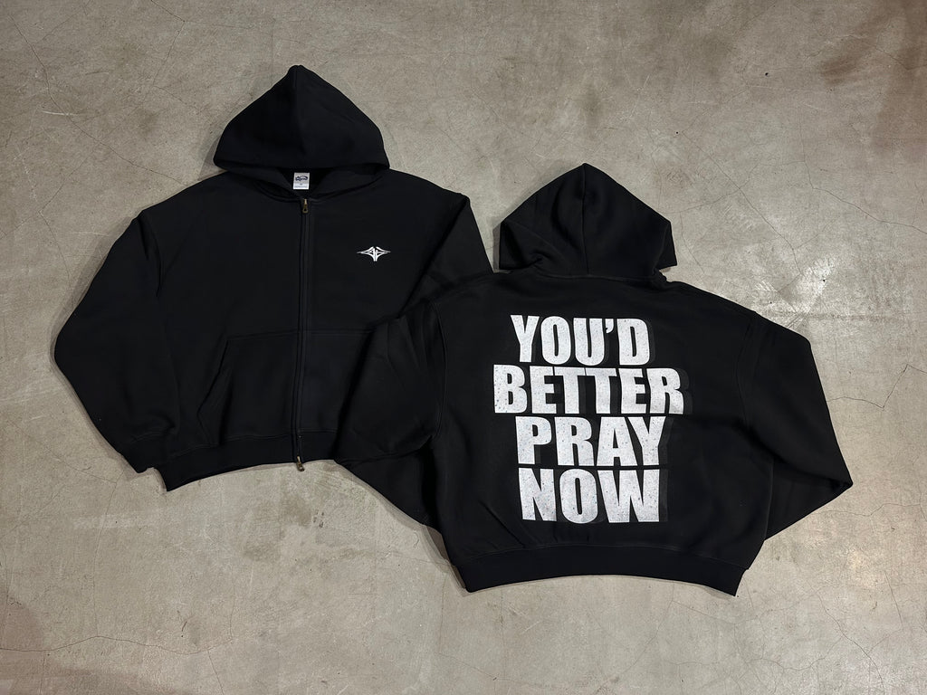ENERGINE 2025AW “YOU BETTER PRAY NOW”Zip HOODIE