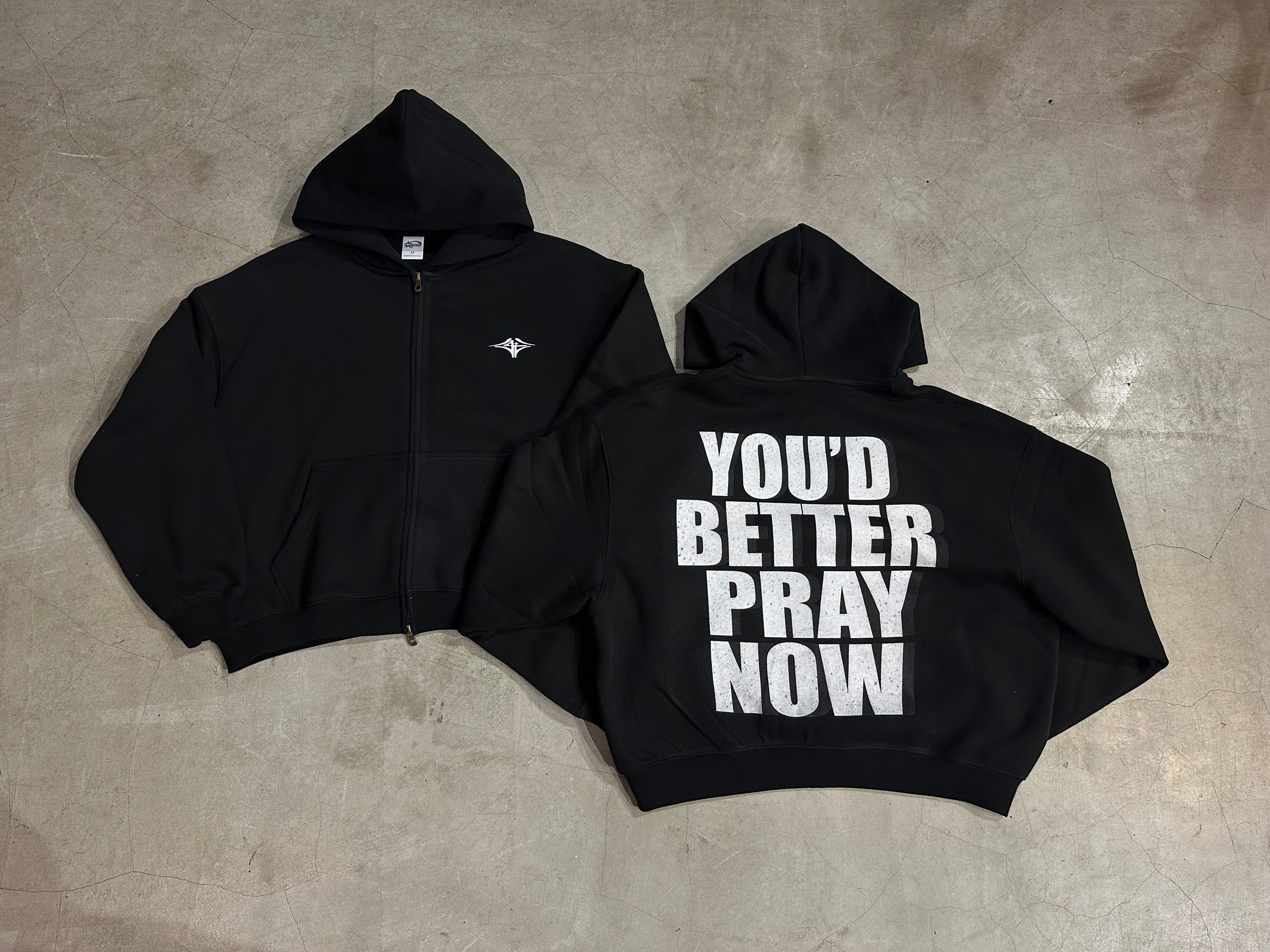 ENERGINE 2025AW “YOU BETTER PRAY NOW”Zip HOODIE
