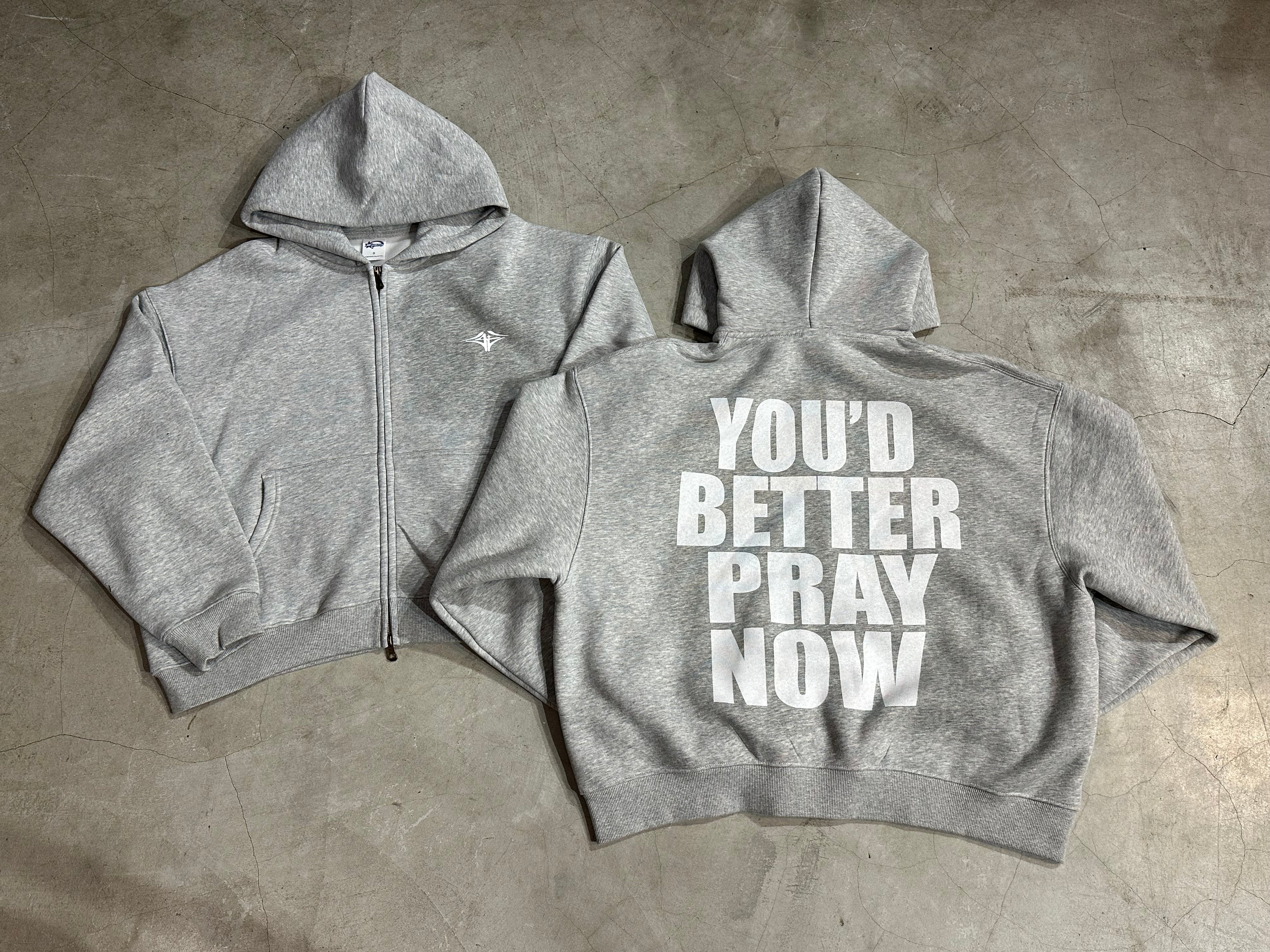 ENERGINE 2025AW “YOU BETTER PRAY NOW”Zip HOODIE