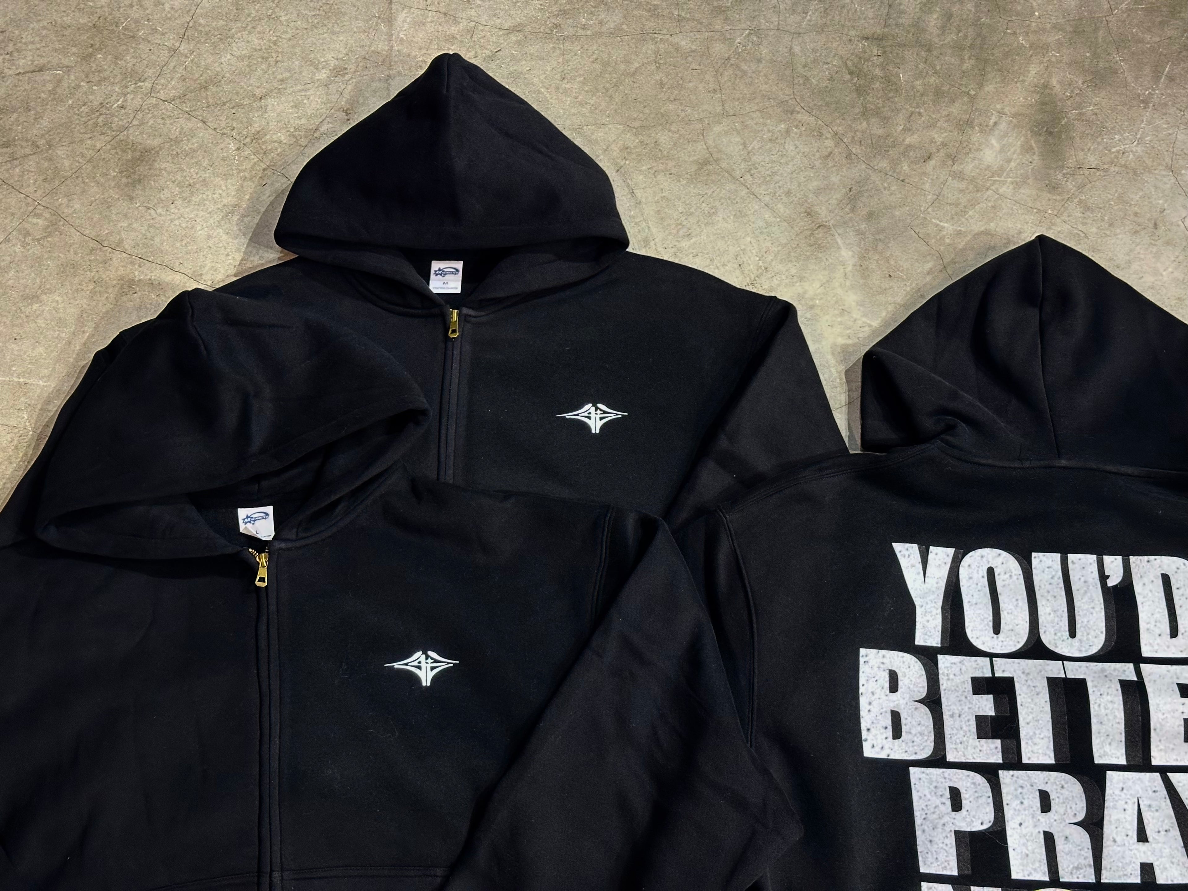 ENERGINE 2025AW “YOU BETTER PRAY NOW”Zip HOODIE